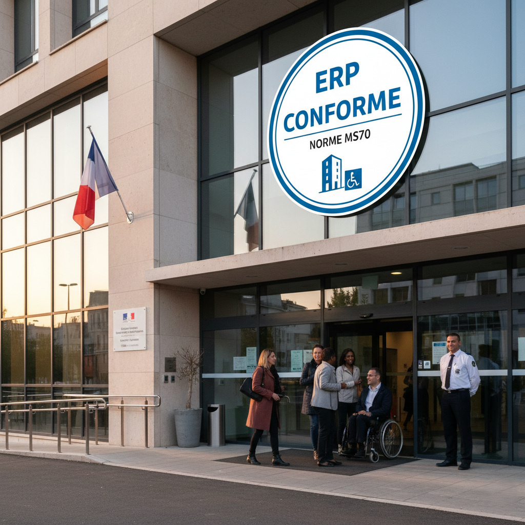 Bâtiment ERP conforme à la norme MS70 et accessibilité handicapé