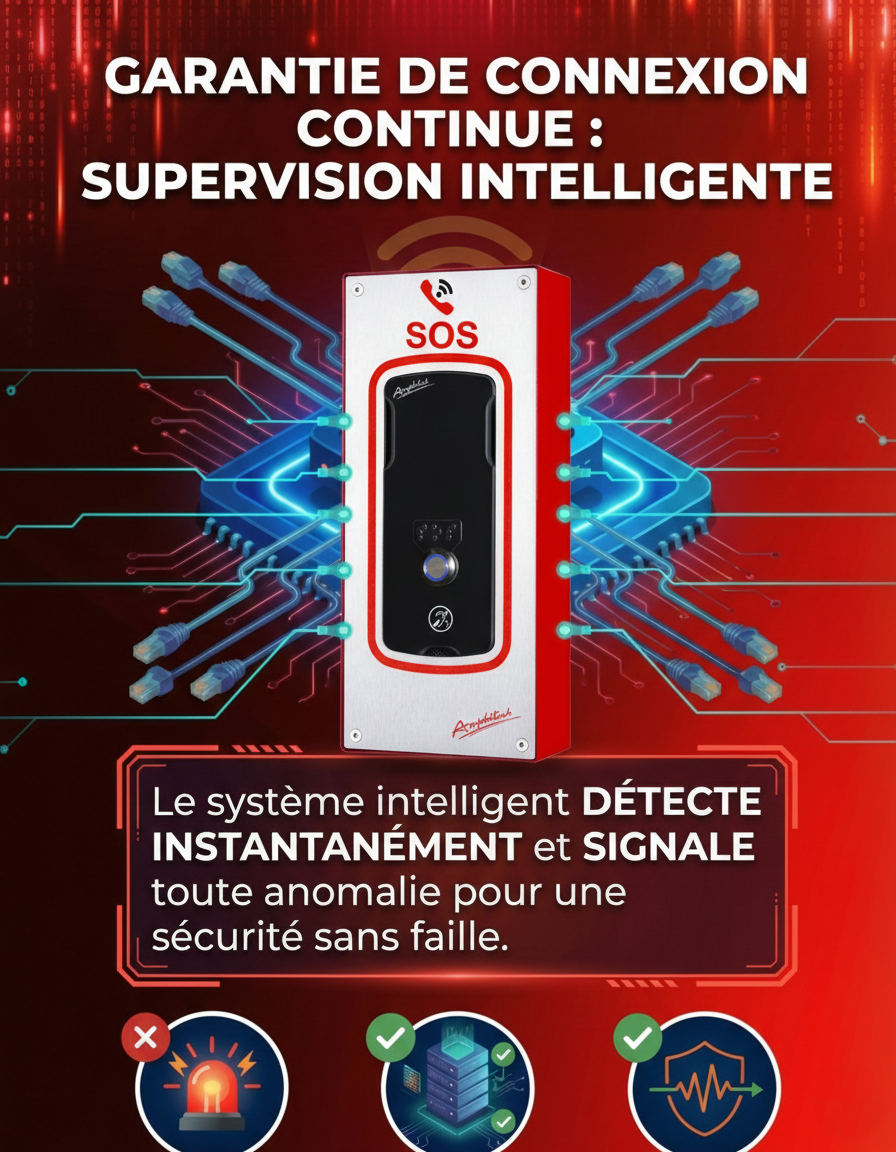 Supervision en temps réel de la ligne de téléphone de secours ERP pour détection de défaillance
